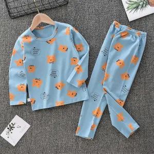 Toddler Kid Clothes Cotton Printed Girls-طقم بيجامات قطنية مطبوعة
