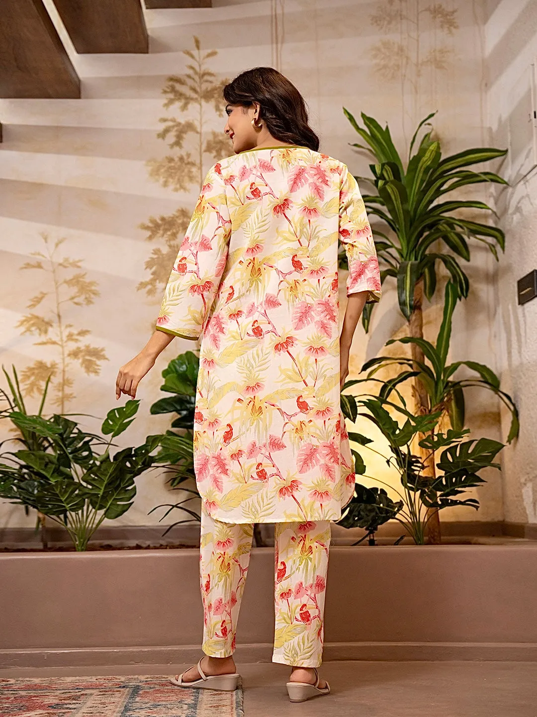 Tropical Vanilla Blossom Veil Dori Tie Co-Ord Set