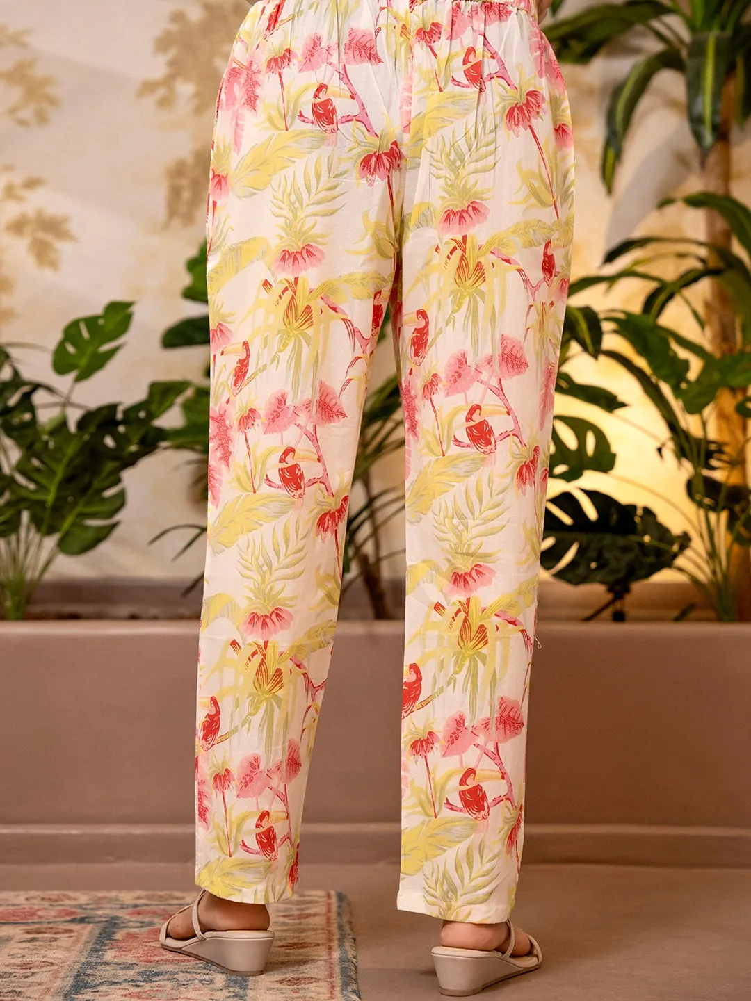 Tropical Vanilla Blossom Veil Dori Tie Co-Ord Set