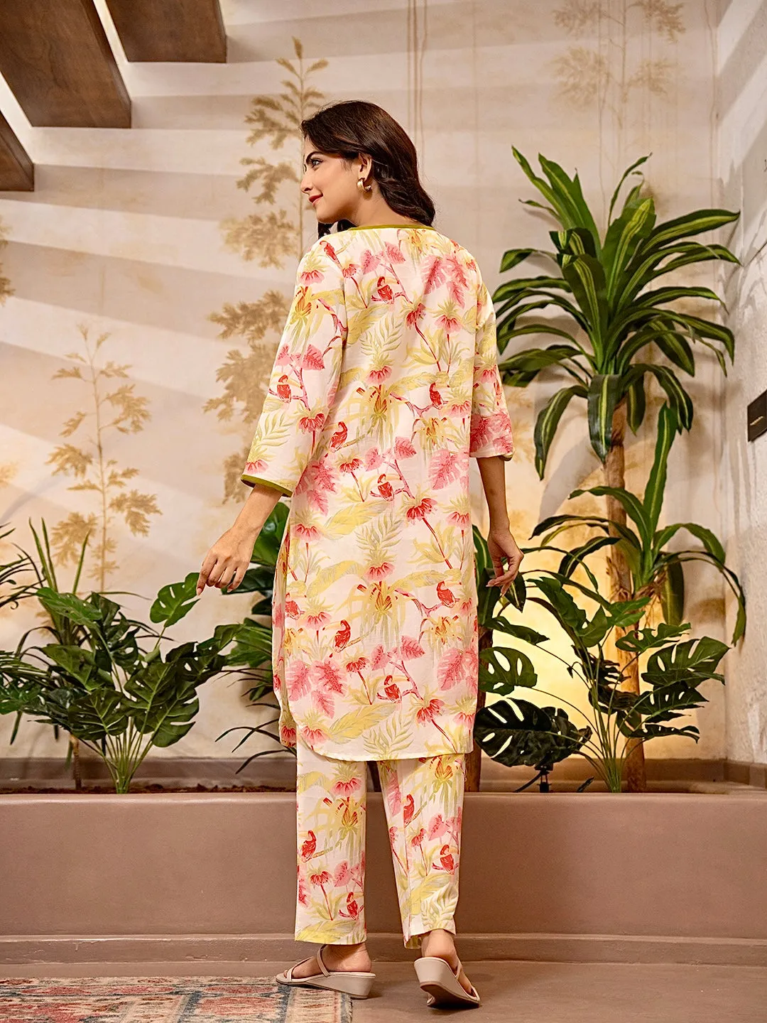 Tropical Vanilla Blossom Veil Dori Tie Co-Ord Set