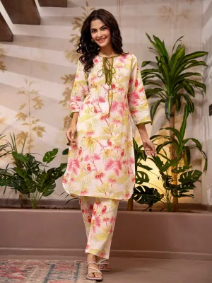 Tropical Vanilla Blossom Veil Dori Tie Co-Ord Set