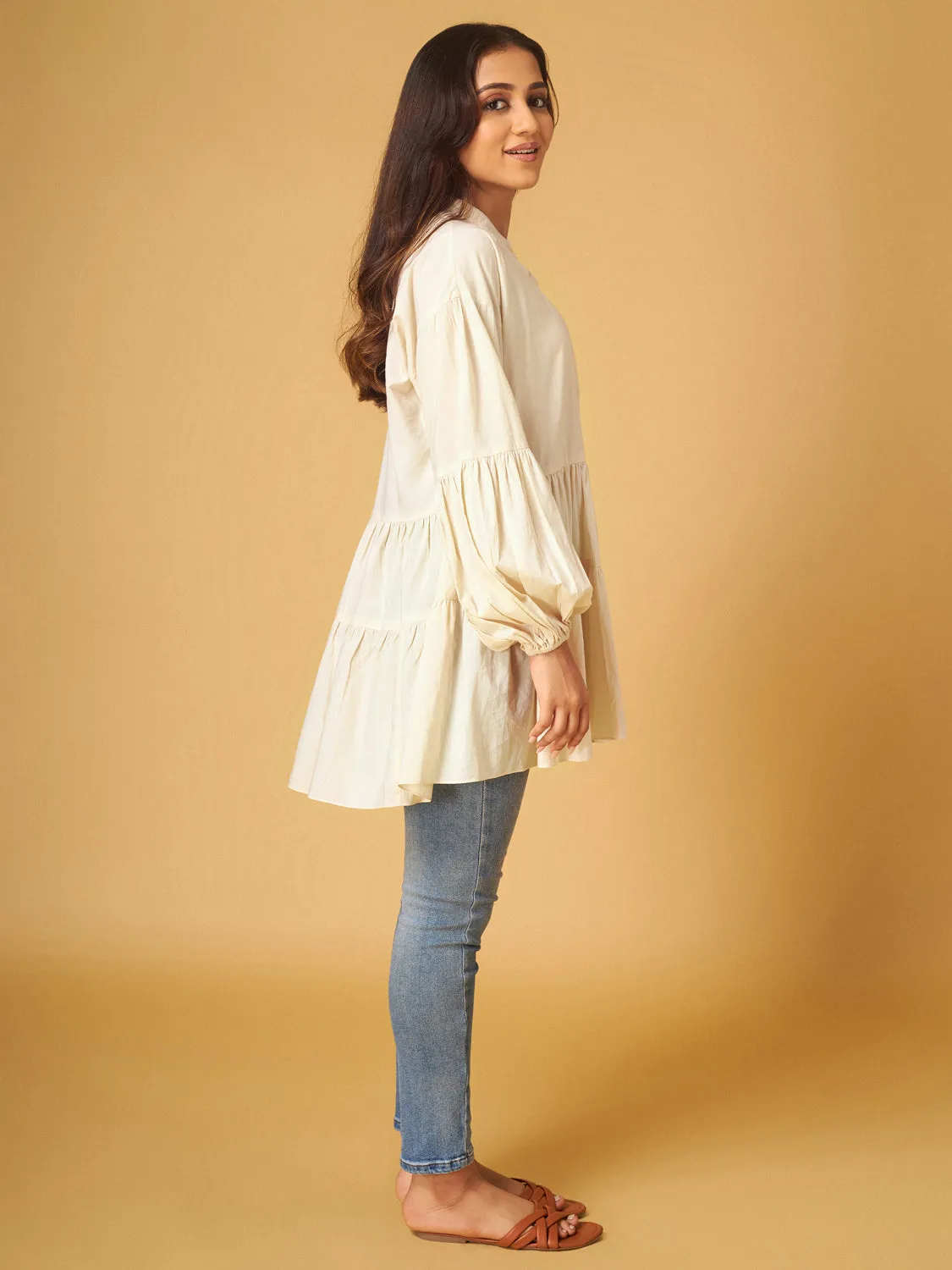 Vanilla Ice Cotton Tiered Tunic