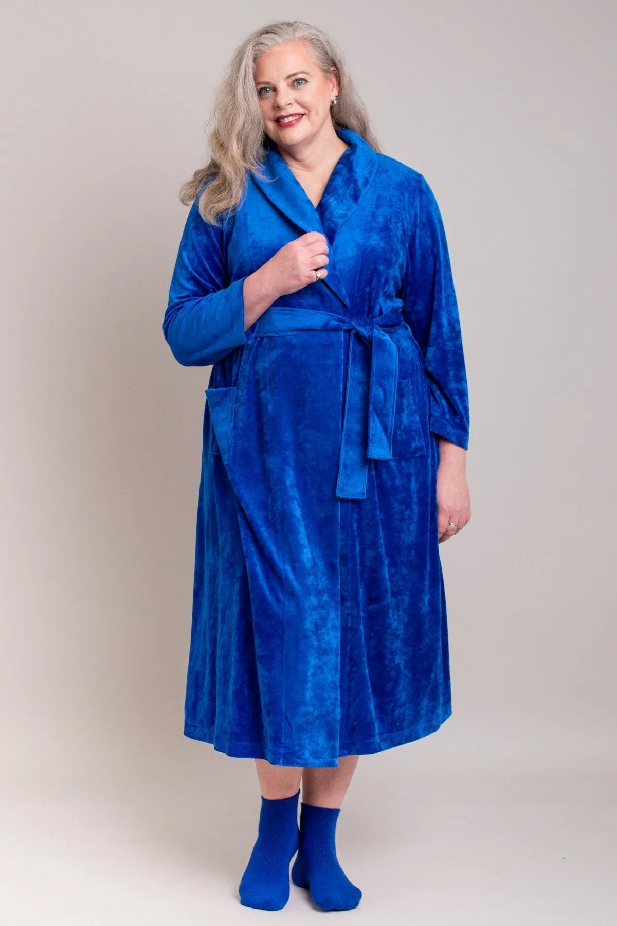 Velvet Robe, Cobalt, Bamboo