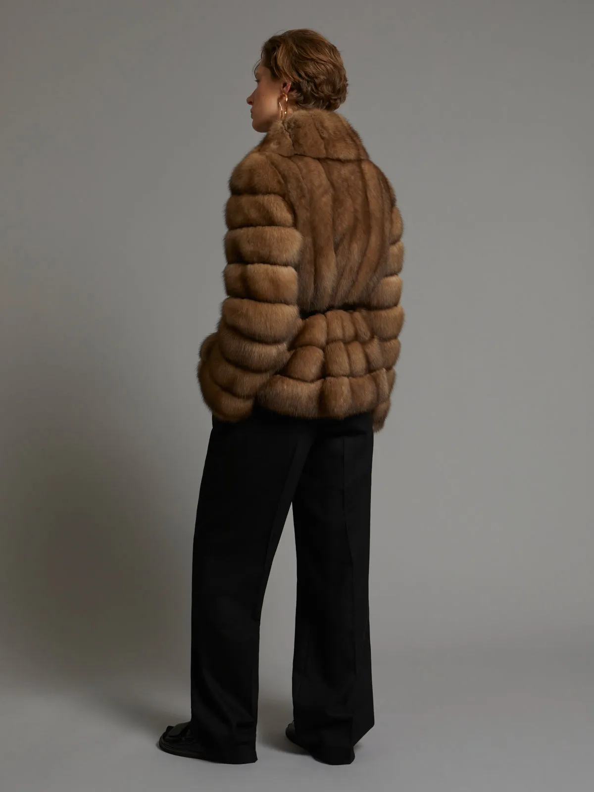 Veste en Zibeline Bargouzine à col cranté