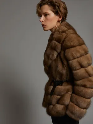Veste en Zibeline Bargouzine à col cranté